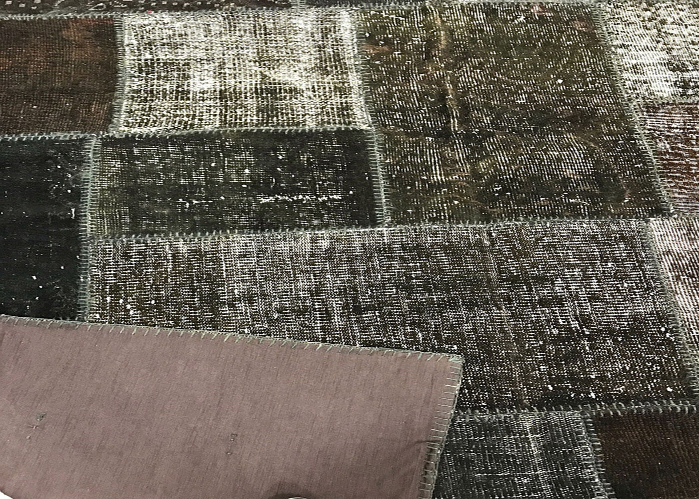Vintage Turkish OverDyed Patchwork - 6'5" x 10' - 110776