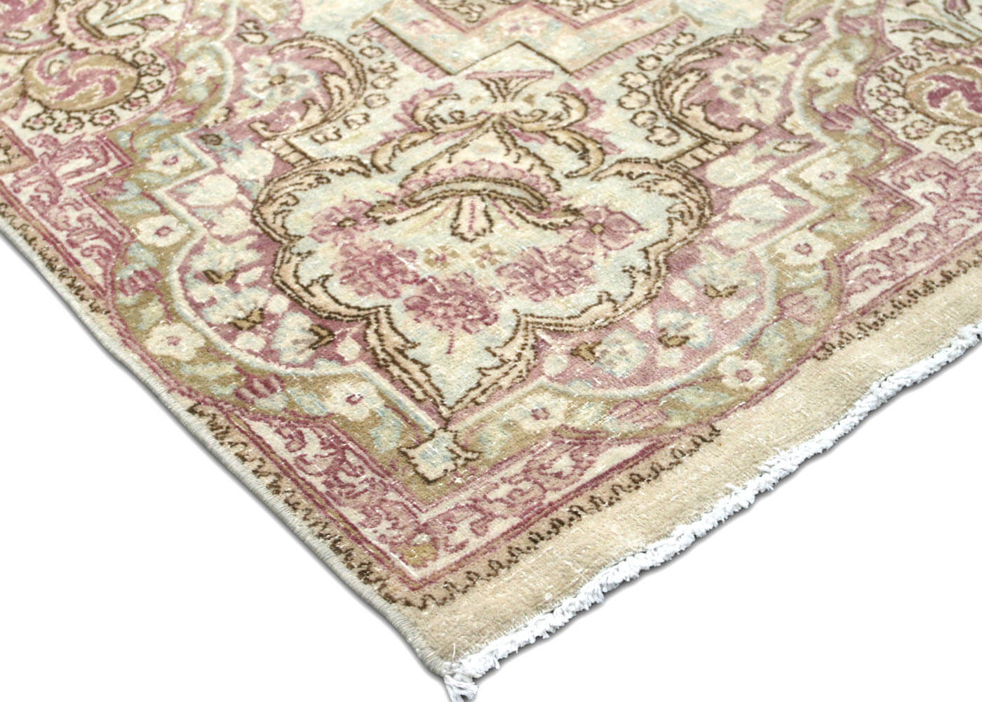 Semi Antique Persian Kerman Rug - 10'10" x 20'2" - 120092