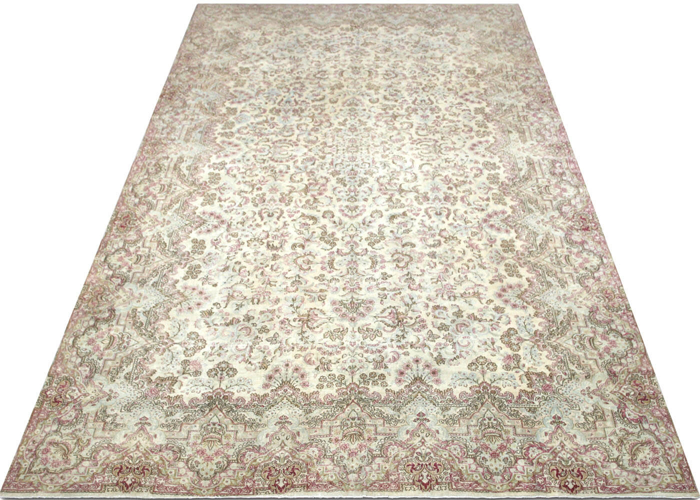 Semi Antique Persian Kerman Rug - 10'10" x 20'2" - 120092