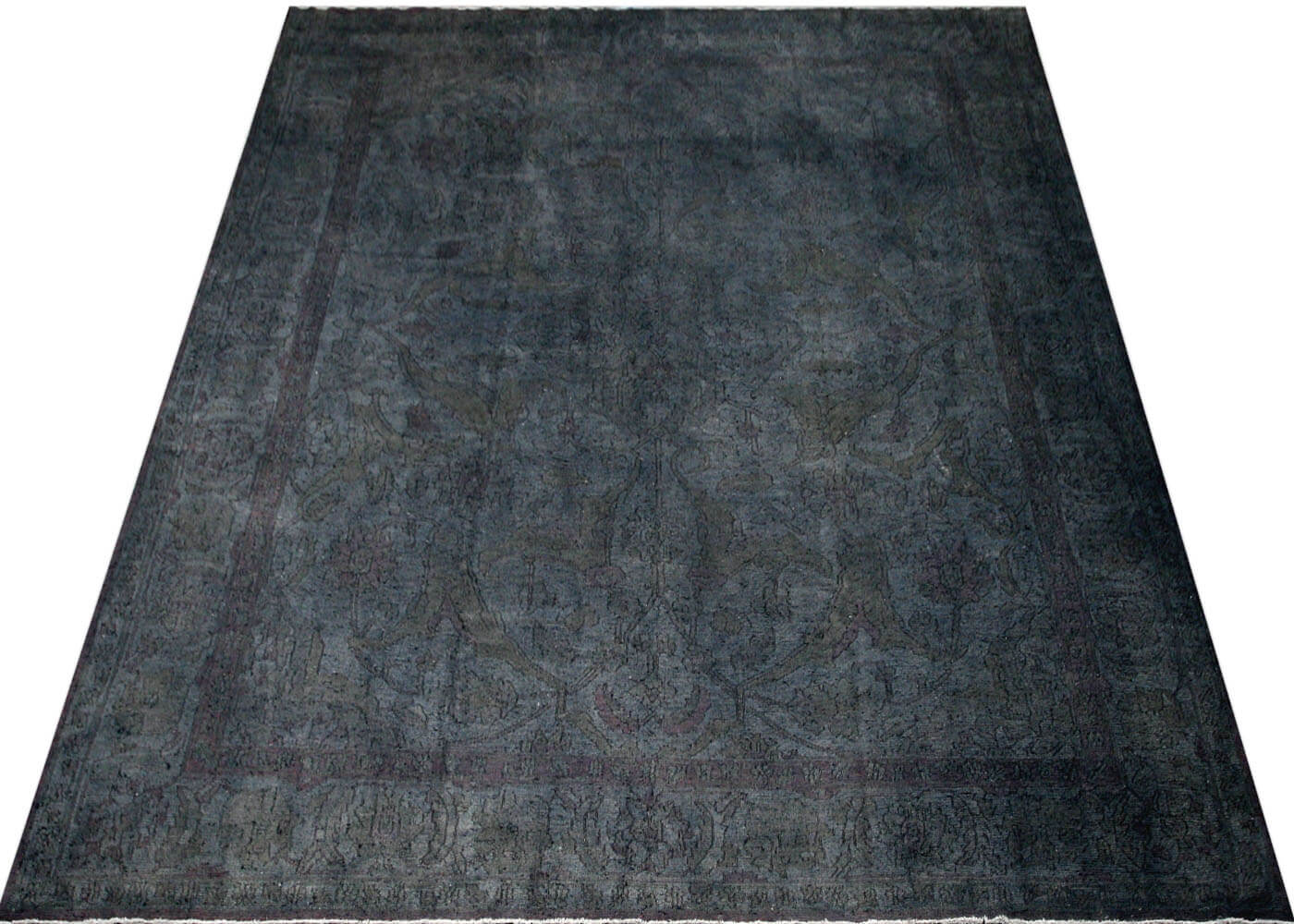 Vintage Afghan Soumak OverDyed Rug - 12'2" x 14'5" - 120105