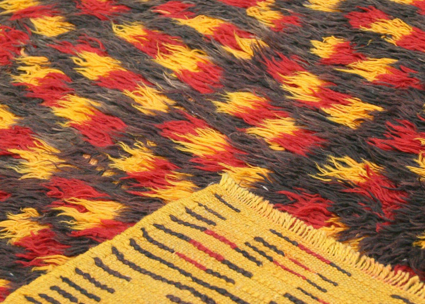 Vintage Turkish Tulu Rug - 4'7" x 4'11" - 120209