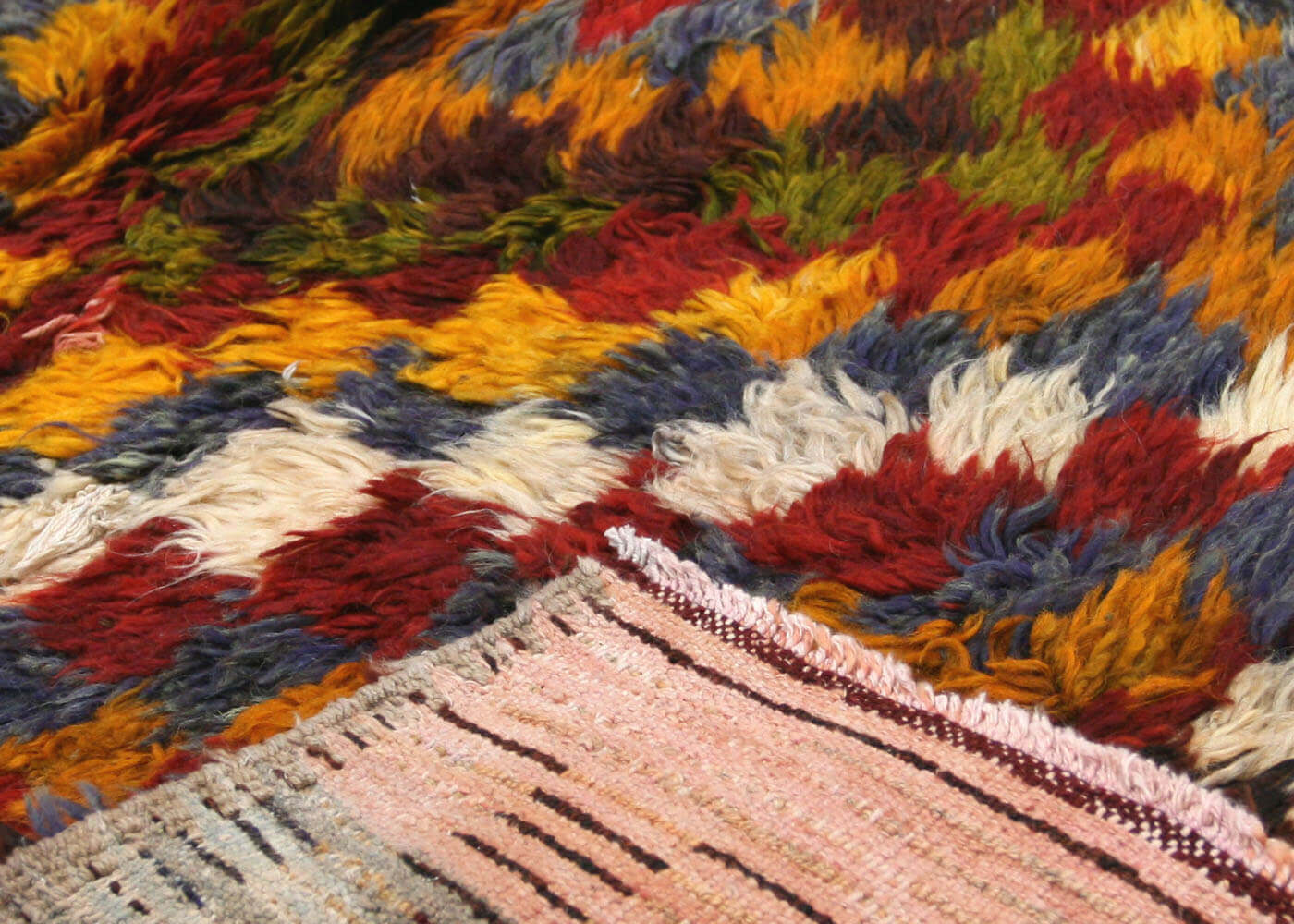Vintage Turkish Tulu Rug - 3'9" x 4'9" - 120212