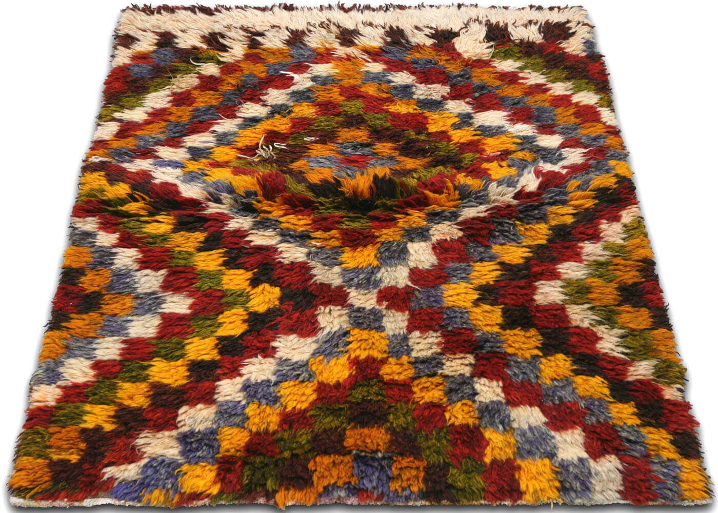 Vintage Turkish Tulu Rug - 3'9" x 4'9" - 120212