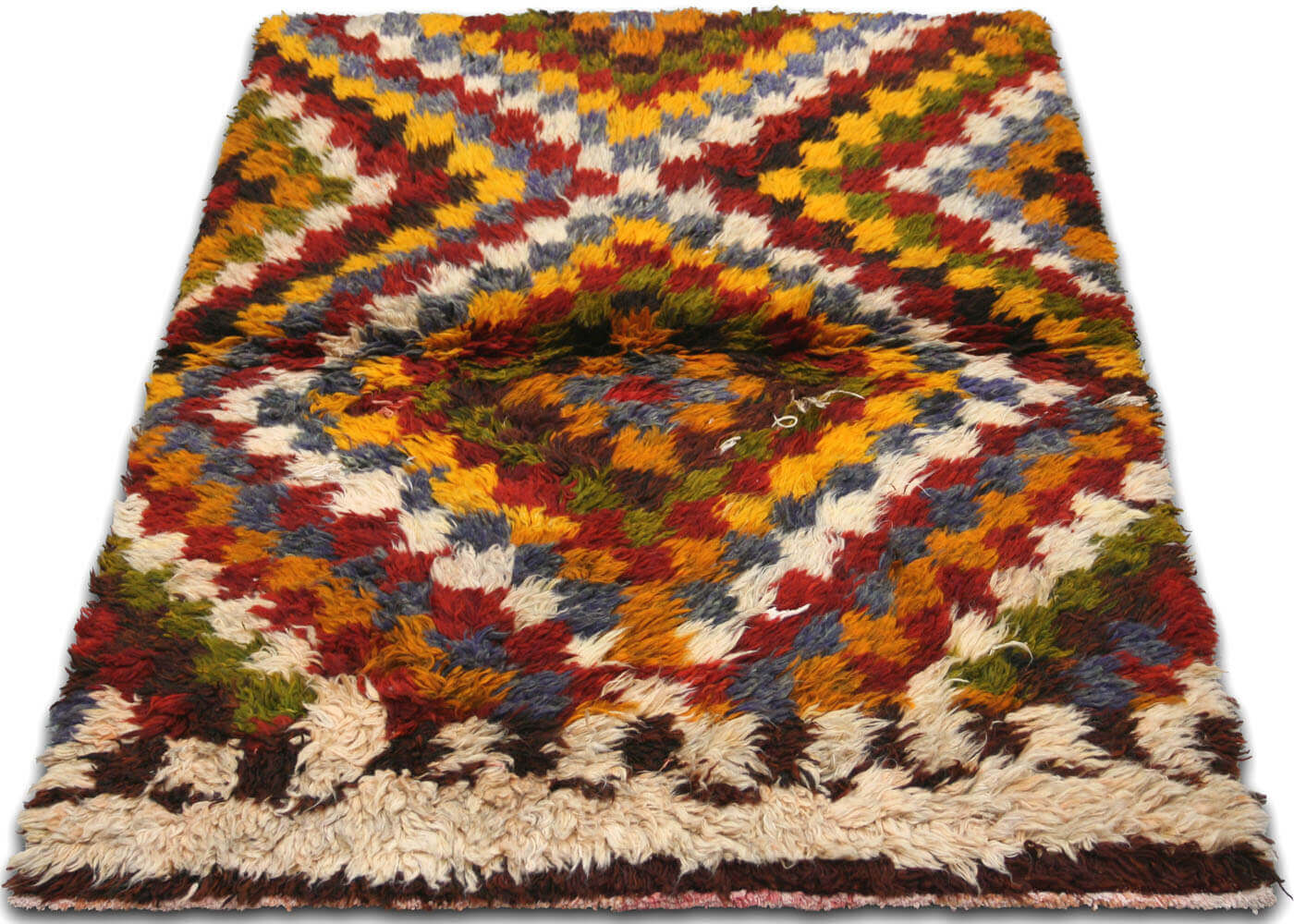 Vintage Turkish Tulu Rug - 3'9" x 4'9" - 120212