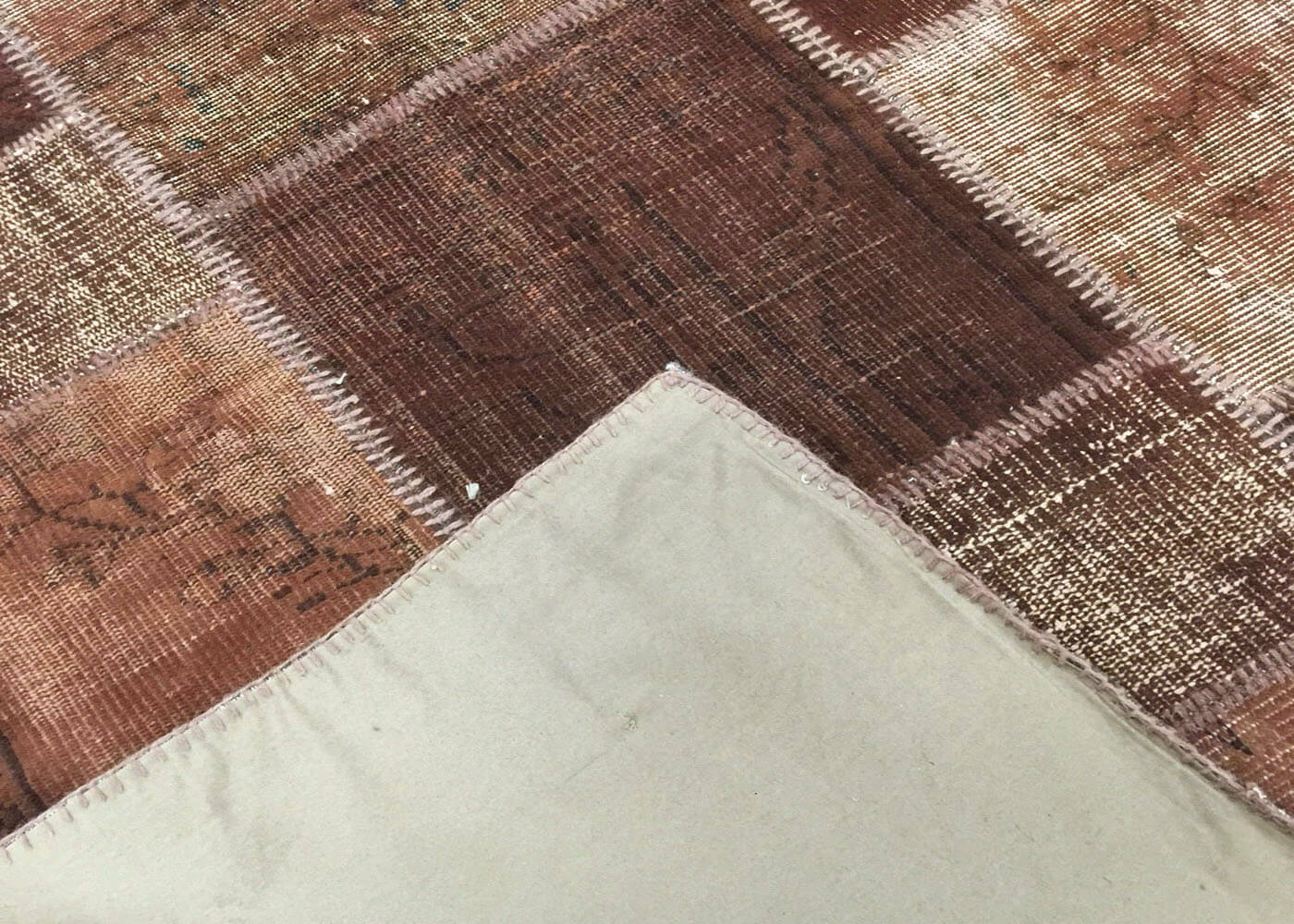 Vintage Turkish OverDyed Patchwork - 9'1" x 11'5" - 120308