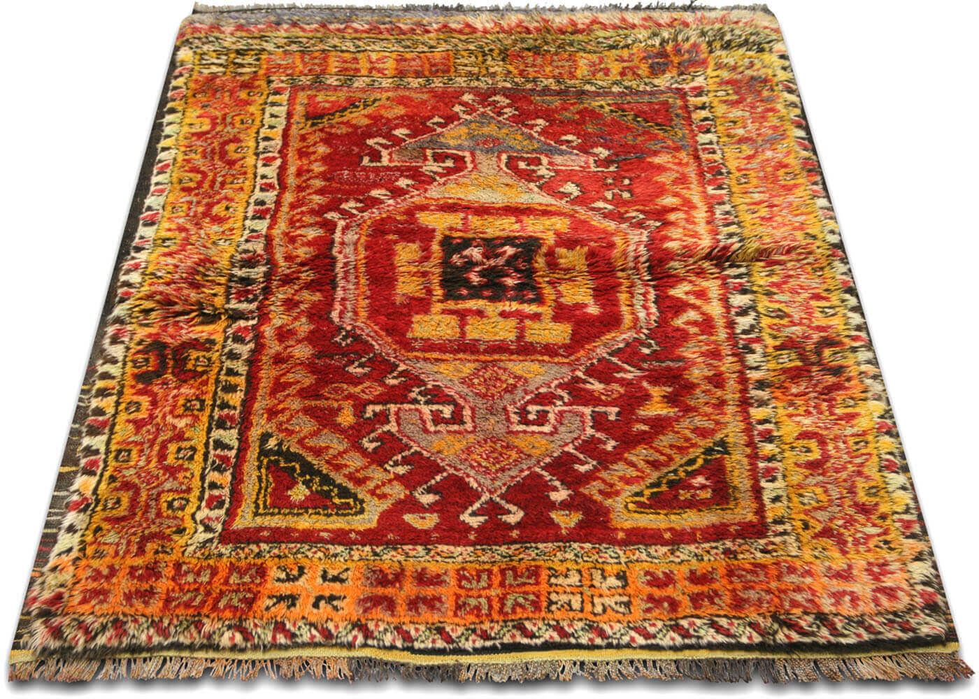 Vintage Turkish Tulu Rug - 4'7" x 5'10" - 120521