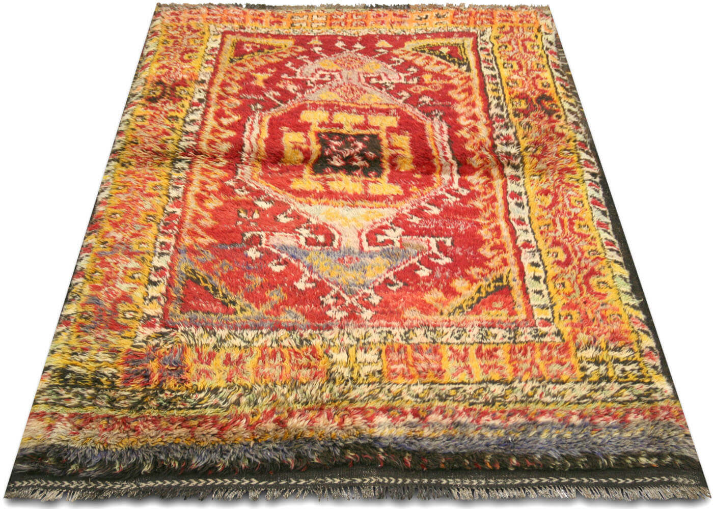 Vintage Turkish Tulu Rug - 4'7" x 5'10" - 120521