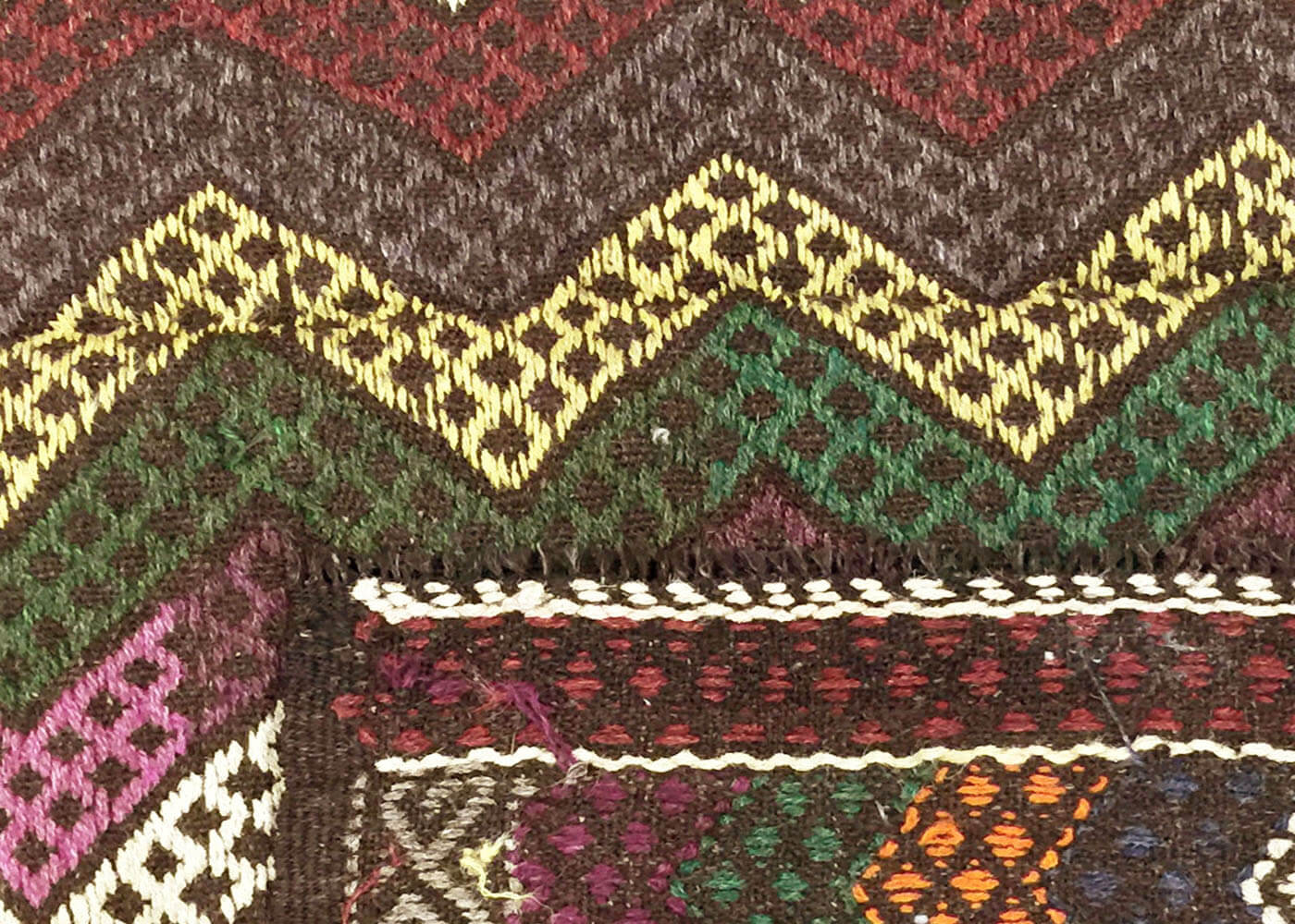 Vintage Turkish Kilim - 7'1" x 7'8" - 120668