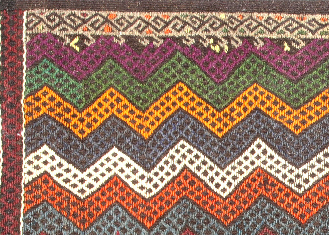Vintage Turkish Kilim - 7'1" x 7'8" - 120668