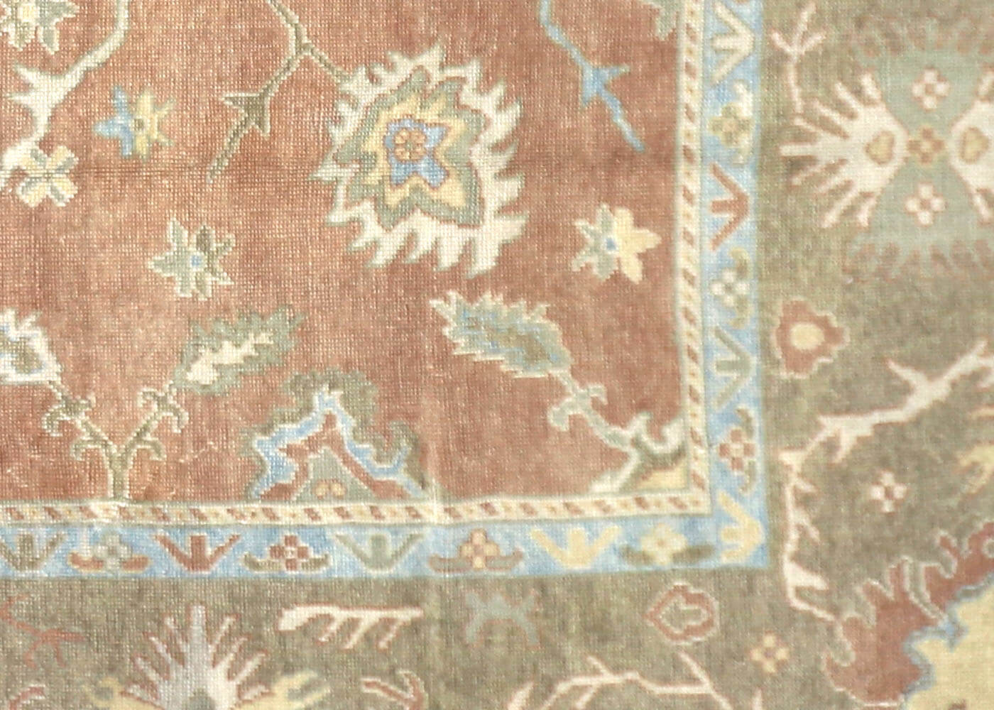 Vintage Turkish Oushak Rug - 12'1" x 14'3" - 120770