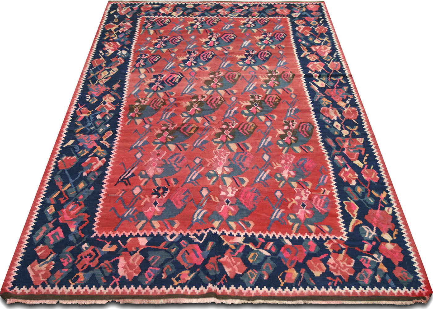 Semi Antique Caucasian Kilim - 5'10" x 9'10" - 120777