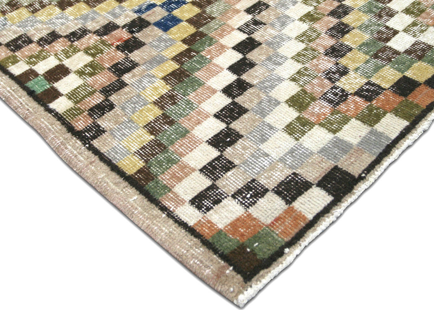 Vintage Turkish Mid-Century-Modern Rug - 5'6" x 10'3" - 121301