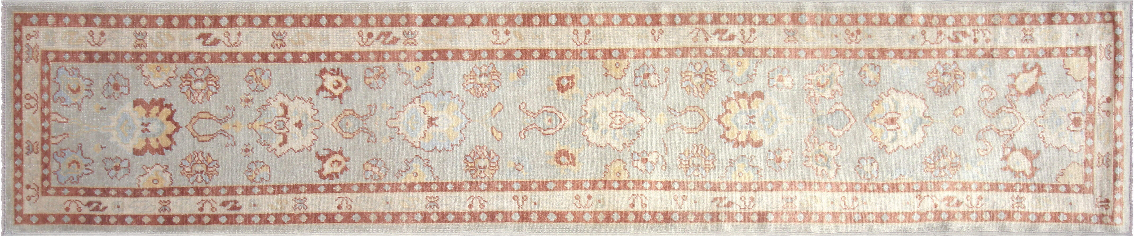 Vintage Turkish Oushak Runner - 2'11" x 13'11" - 121343