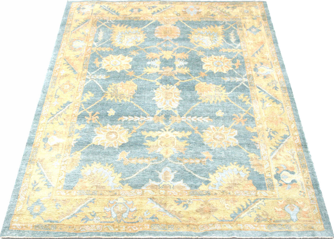 Vintage Turkish Oushak Rug - 7'8" x 10'10" - 121345