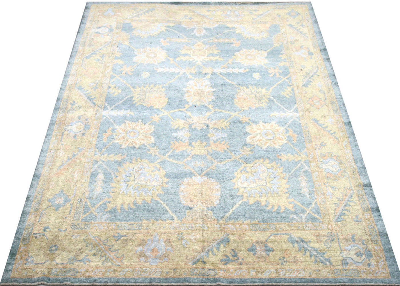 Vintage Turkish Oushak Rug - 7'8" x 10'10" - 121345