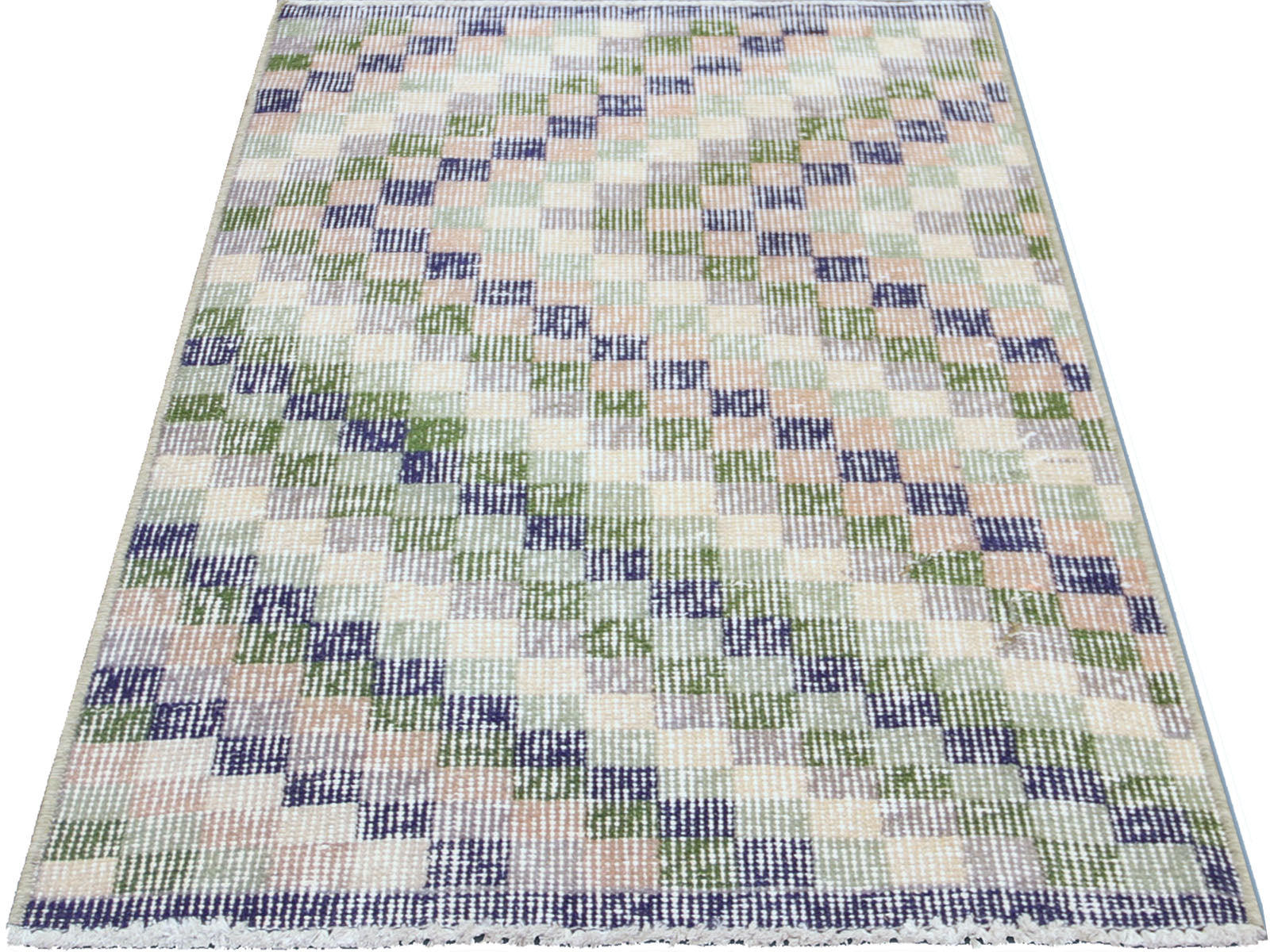 Vintage Turkish Mid-Century-Modern Rug - 2' x 3'