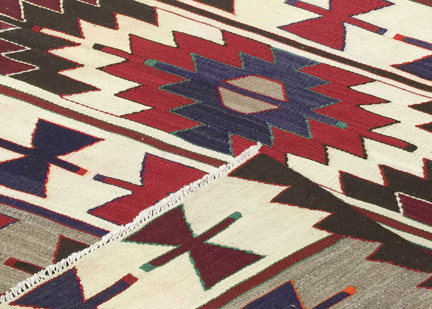 Vintage Turkish Kilim - 3' x 3'10" - 121383