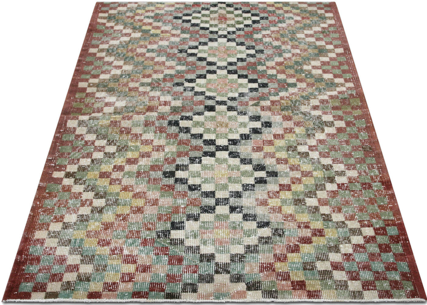 Vintage Turkish Mid-Century-Modern Rug - 3'8" x 5'2" - 121388