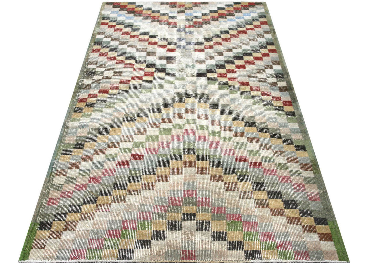 Vintage Turkish Mid-Century-Modern Rug - 3'4" x 5'10" - 121533