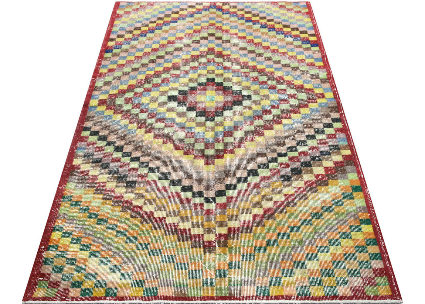 Vintage Turkish Mid-Century-Modern Rug - 4' x 7' - 132019
