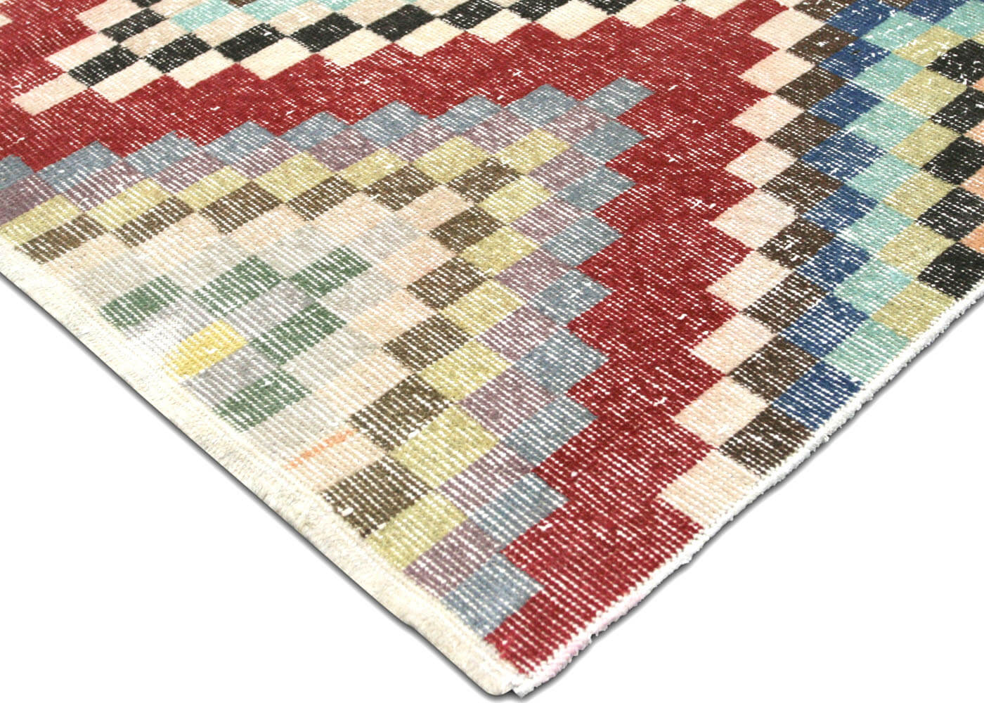 Vintage Turkish Mid-Century-Modern Rug - 4'3" x 7'1" - 132042