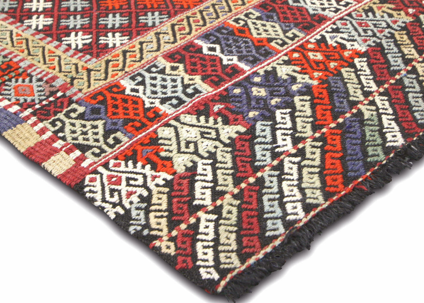 Vintage Turkish Kilim - 7'4" x 11'9" - 132388