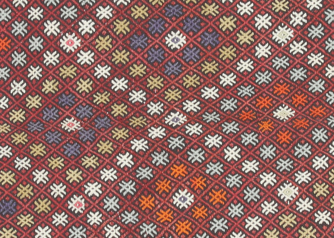 Vintage Turkish Kilim - 7'4" x 11'9" - 132388