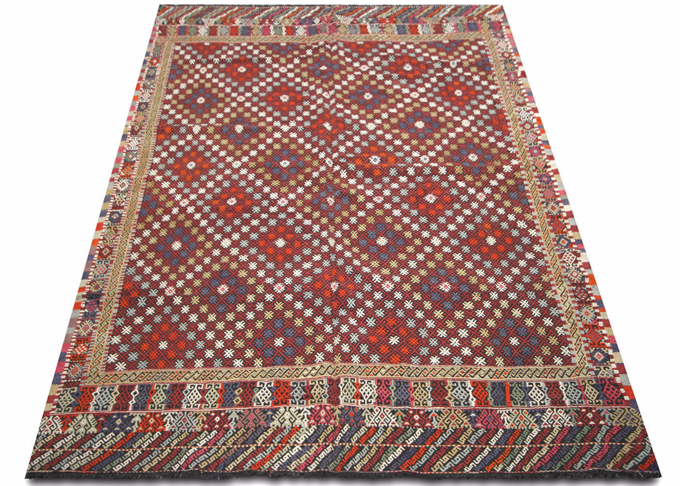 Vintage Turkish Kilim - 7'4" x 11'9" - 132388