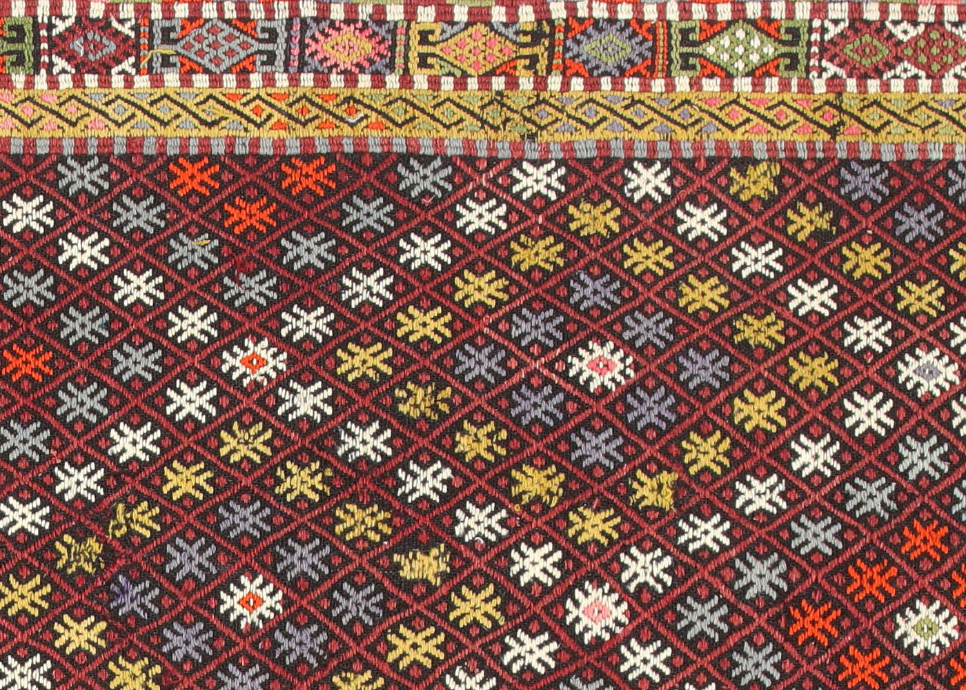 Vintage Turkish Kilim - 6'9" x 11'3" - 132392
