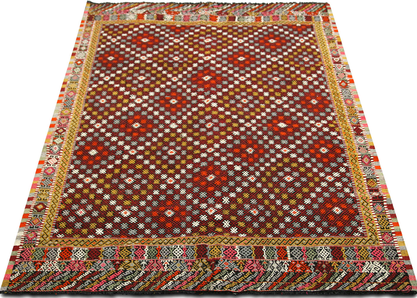 Vintage Turkish Kilim - 6'9" x 11'3" - 132392