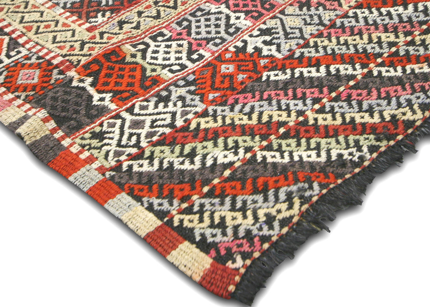 Vintage Turkish Kilim - 6'6" x 11'11" - 132408