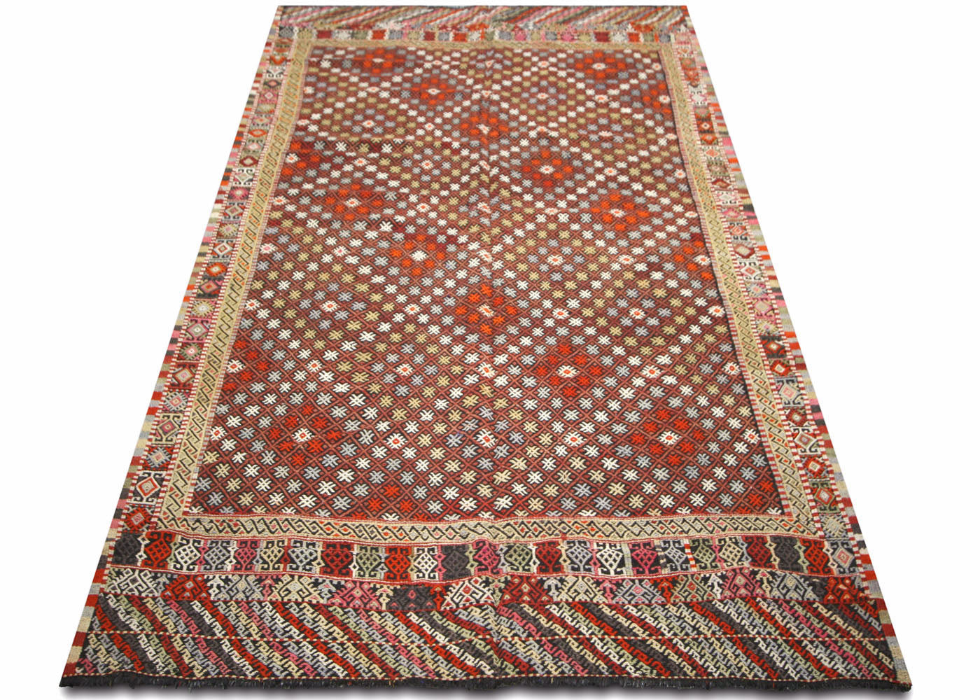 Vintage Turkish Kilim - 6'6" x 11'11" - 132408