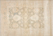 Semi Antique Persian Mahal Rug in Green tones and an All Over pattern. Measuring 9 feet 0 inches x 12 feet 8 inches – SKU 132453