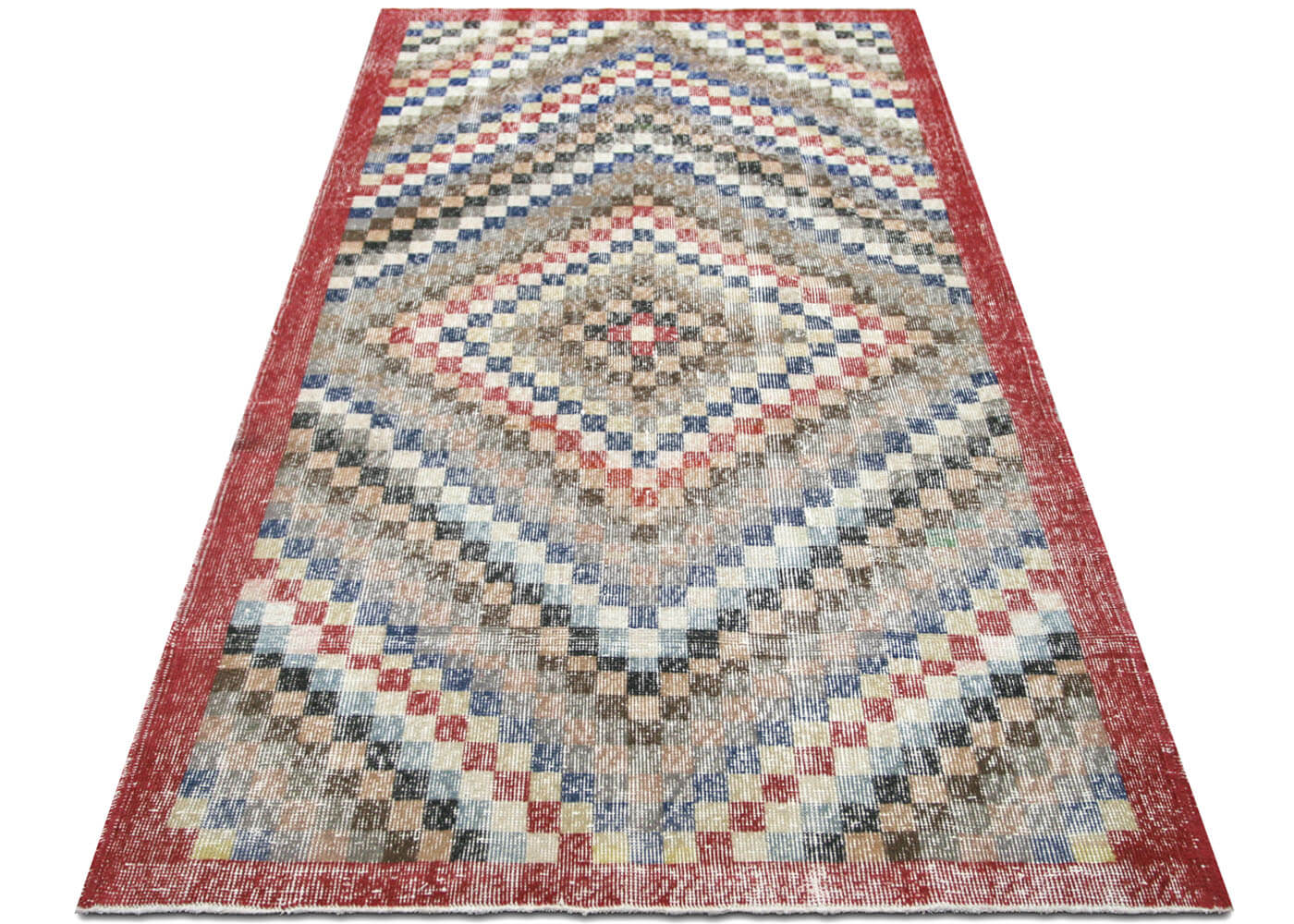 Vintage Turkish Mid-Century-Modern Rug - 4' x 7'5" - 132745
