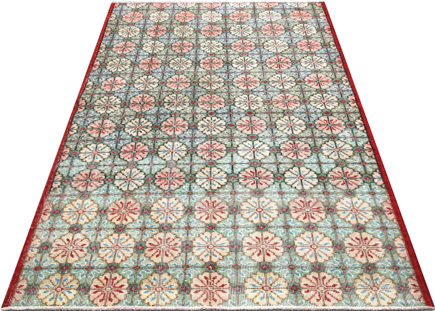 Vintage Turkish Mid-Century-Modern Rug - 4' x 7' - 132785