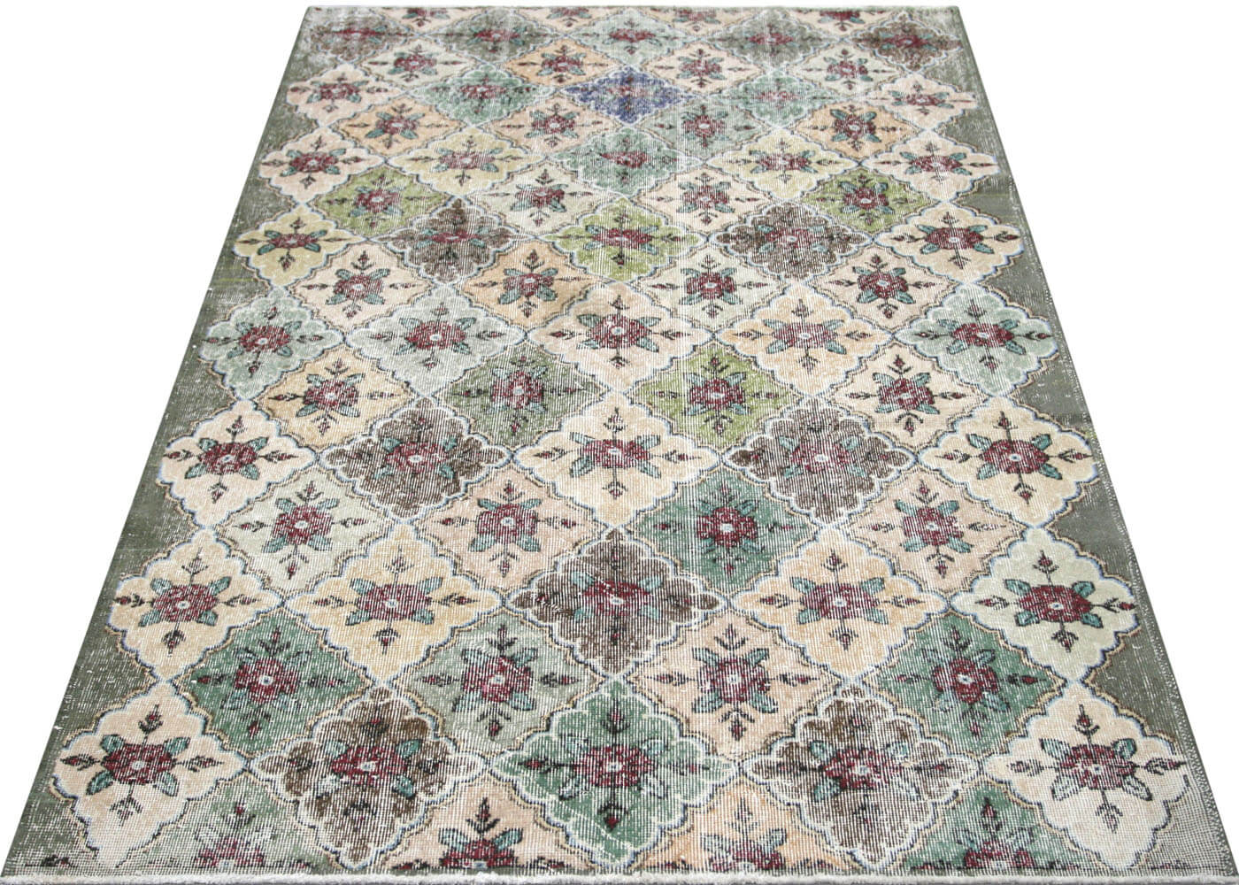 Vintage Turkish Mid-Century-Modern Rug - 5'10" x 9'1" - 132792