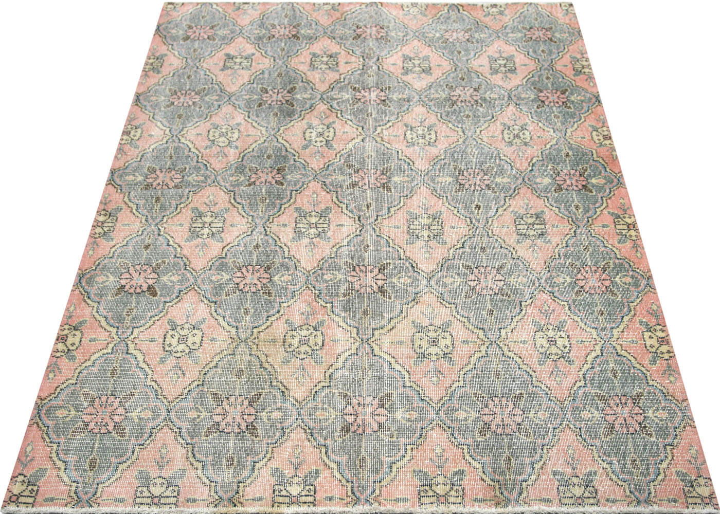 Vintage Turkish Mid-Century-Modern Rug - 5'6" x 7'1" - 132798