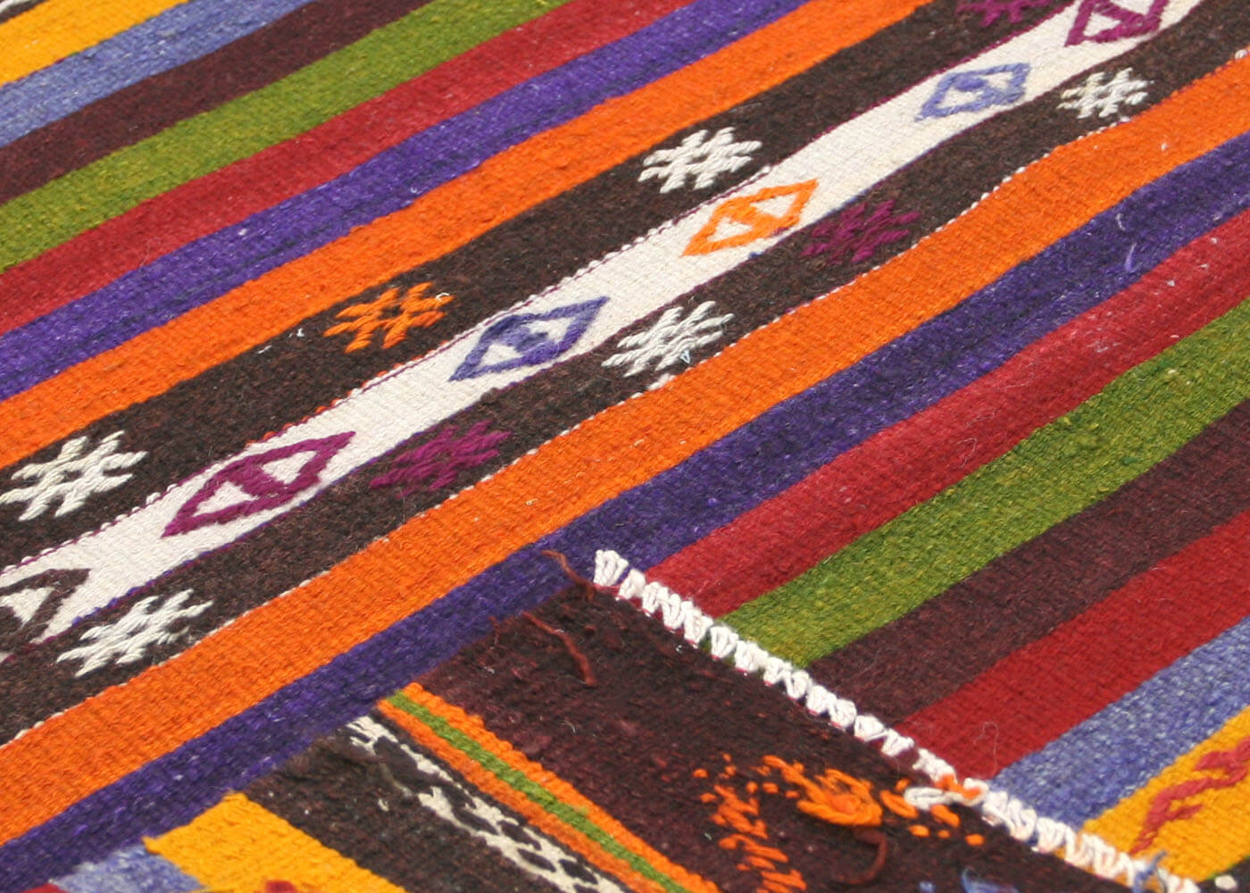 Vintage Turkish Kilim - 4'4" x 6'2" - 132977
