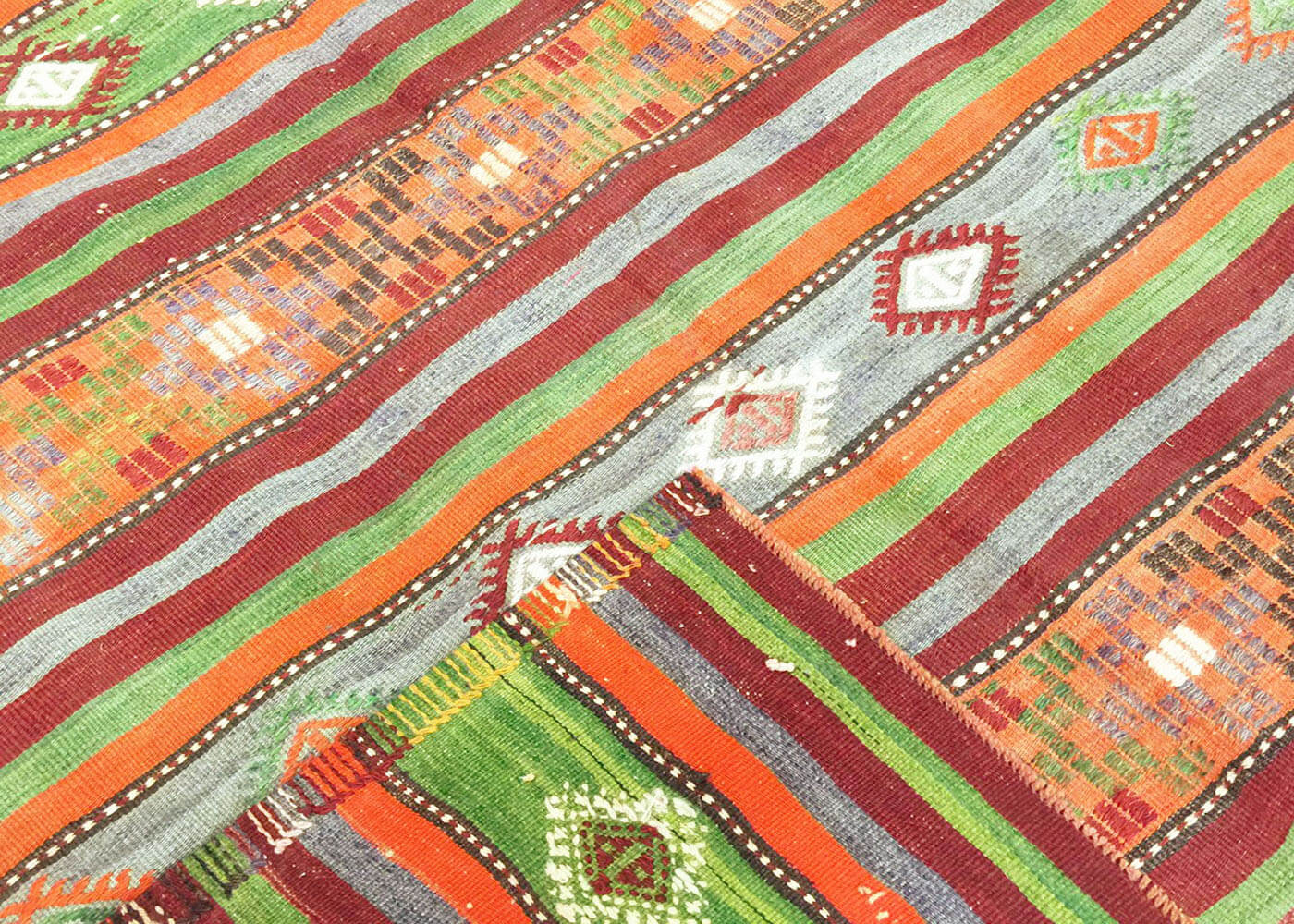 Vintage Turkish Kilim - 6'4" x 7'8" - 133086