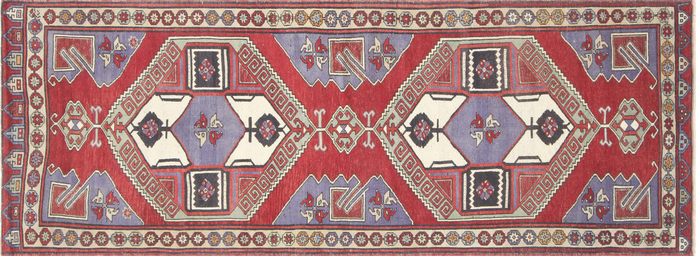 Vintage Turkish Oushak Runner - 3'11" x 10'11" - 133121