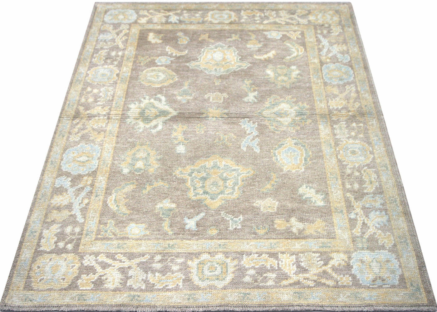 Vintage Turkish Oushak Rug - 4'1" x 5'4" - 133135