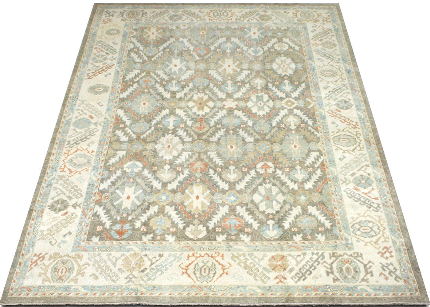 Vintage Turkish Oushak Rug - 10'9" x 14'6" - 133150