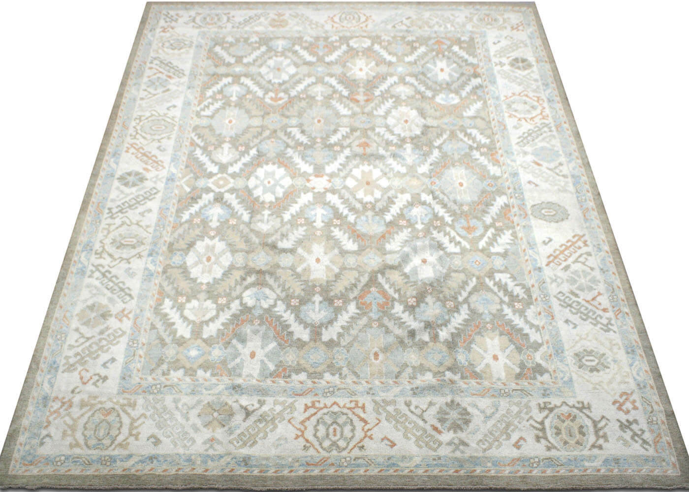 Vintage Turkish Oushak Rug - 10'9" x 14'6" - 133150