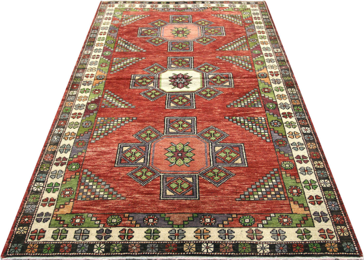 Vintage Turkish Oushak Rug - 3'7" x 6'5" - 133183