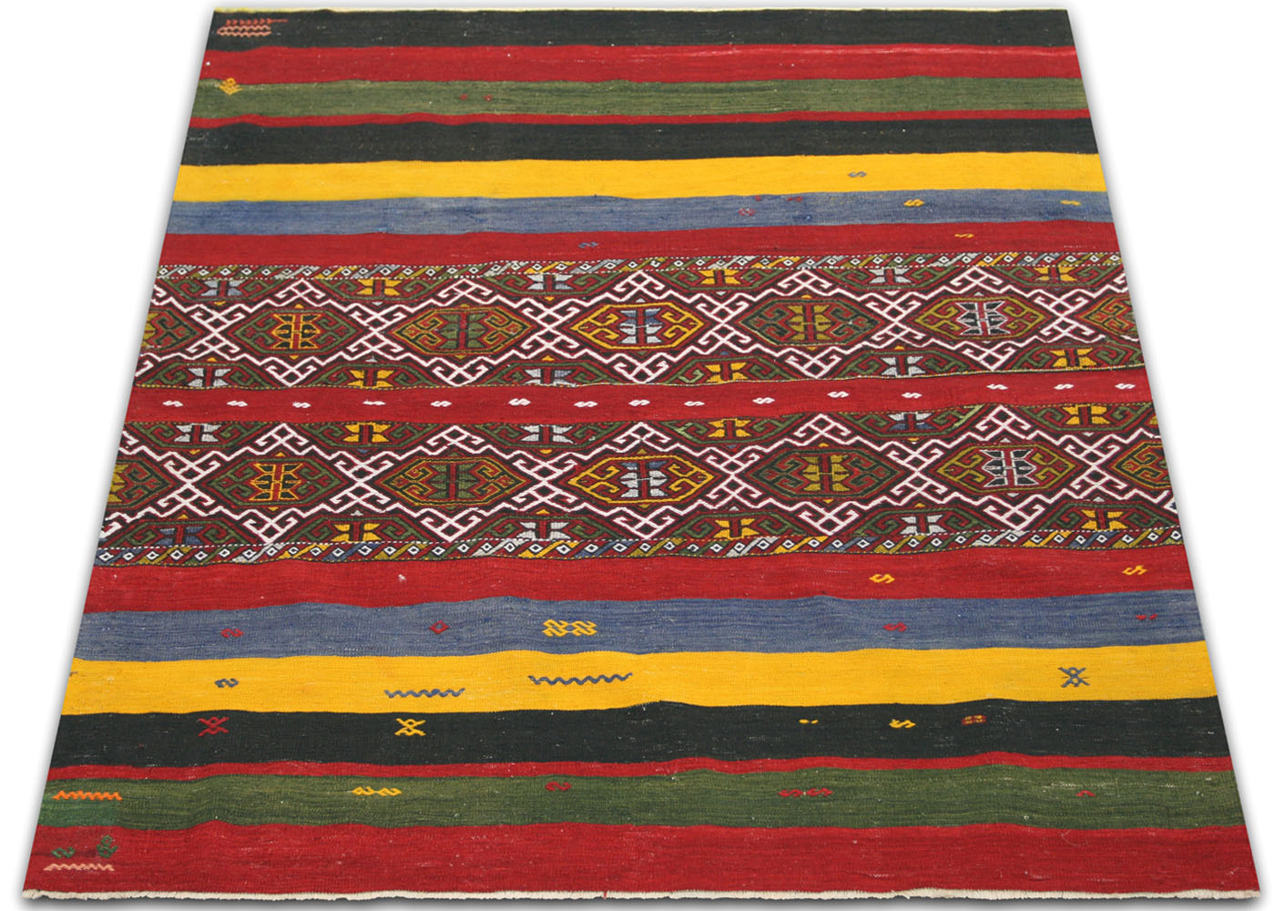 Vintage Turkish Kilim - 4'10" x 5'6" - 133459