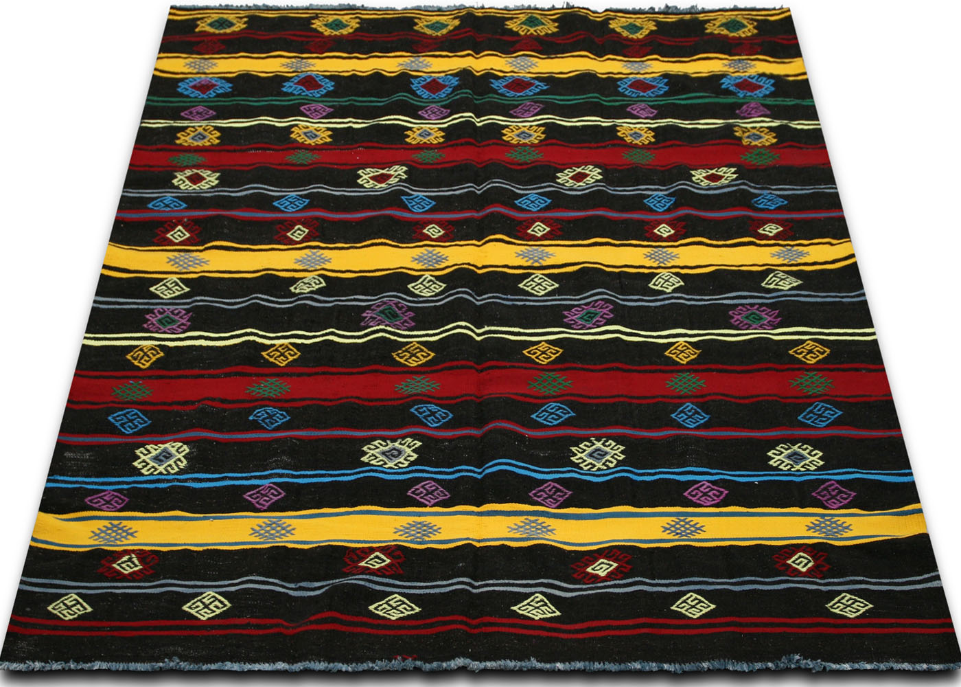 Vintage Turkish Kilim - 6'9" x 8' - 133475
