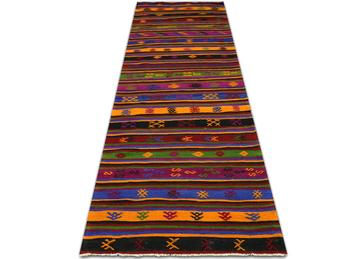 Vintage Turkish Kilim Runner - 2'11" x 9'11" - 135014