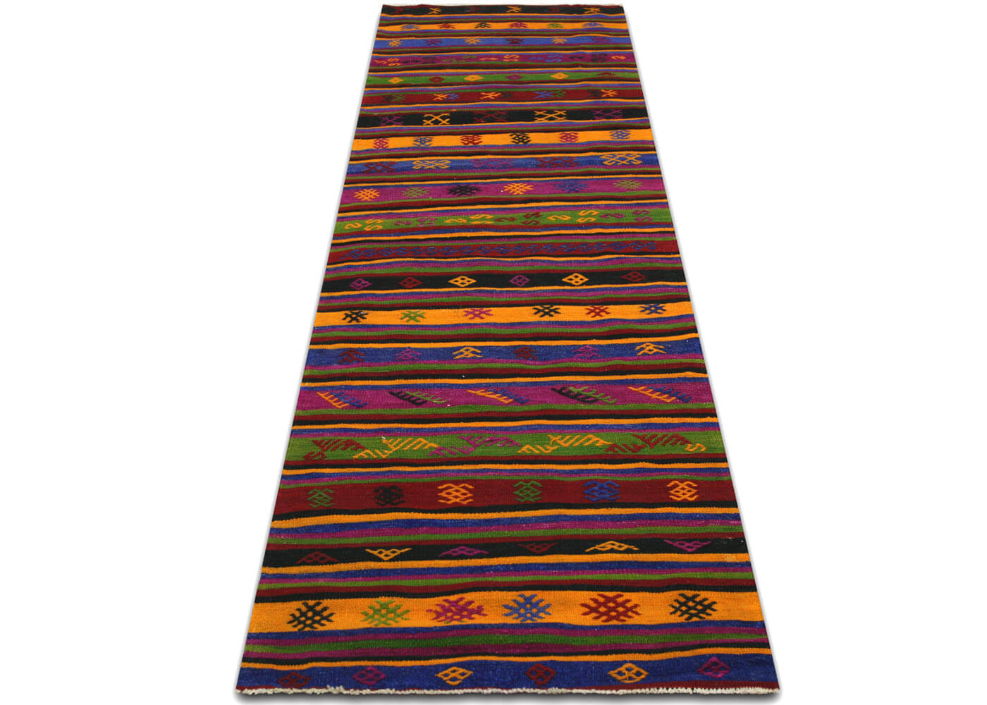 Vintage Turkish Kilim Runner - 2'11" x 9'11" - 135014