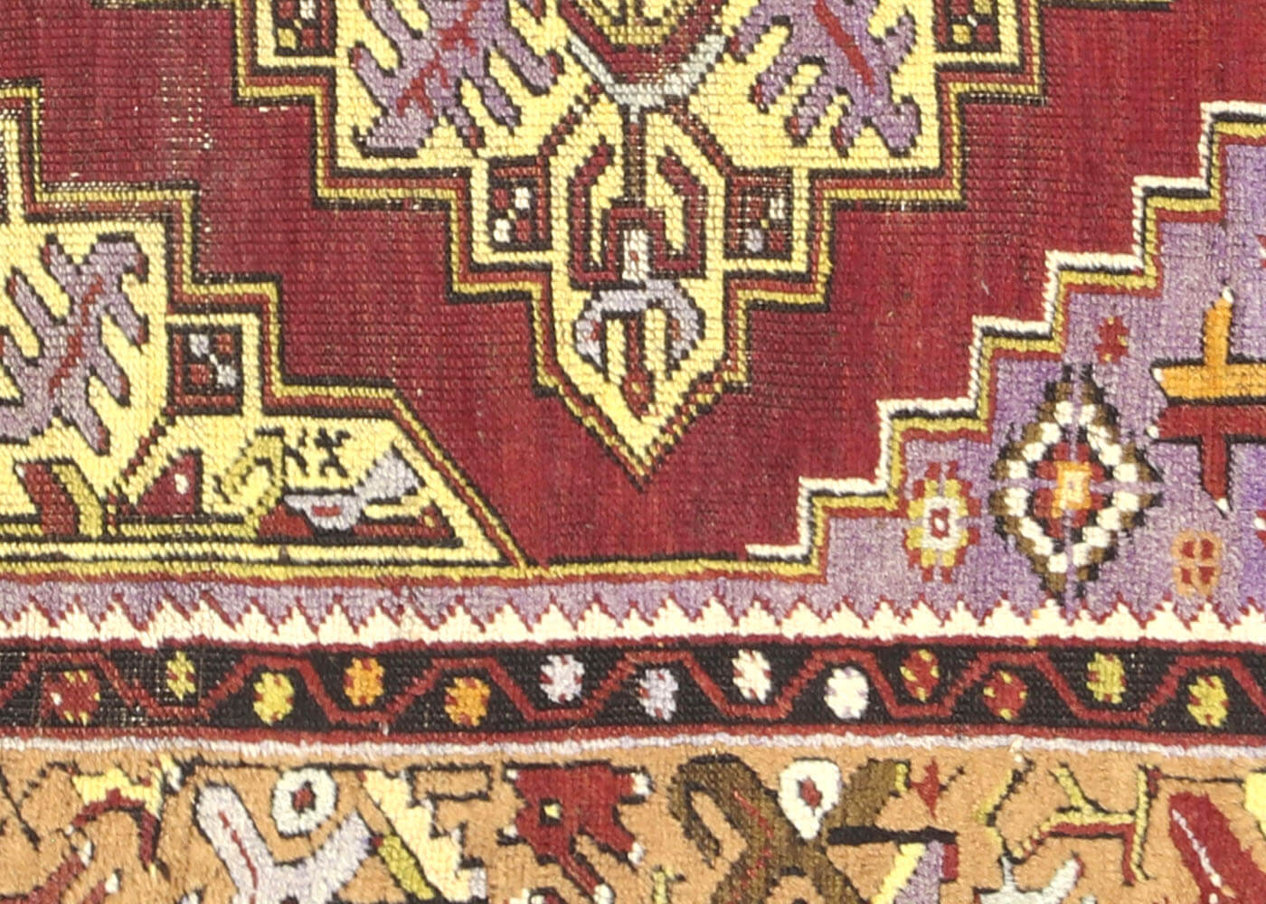 Vintage Turkish Oushak Rug - 3'7" x 7' - 137011