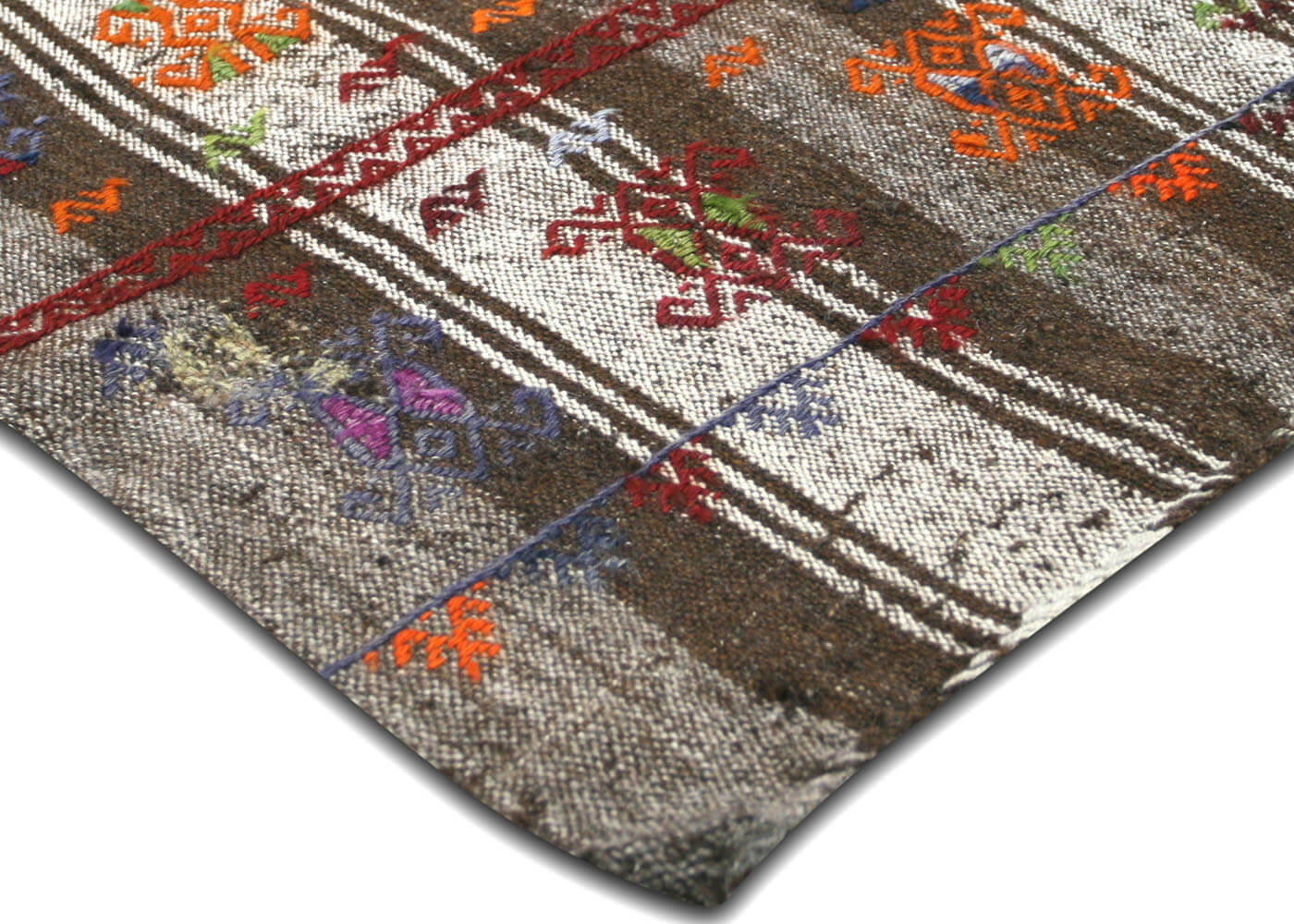 Semi Antique Turkish Kilim - 5'9" x 7'10" - 137088